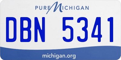MI license plate DBN5341