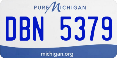 MI license plate DBN5379