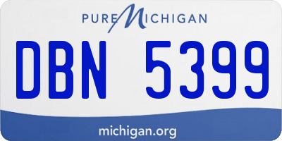 MI license plate DBN5399