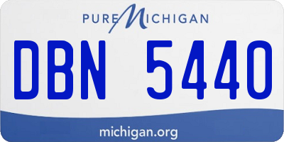 MI license plate DBN5440