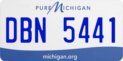 MI license plate DBN5441
