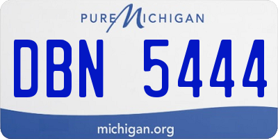 MI license plate DBN5444