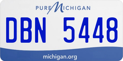 MI license plate DBN5448