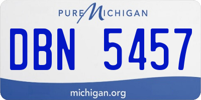 MI license plate DBN5457