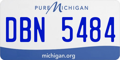 MI license plate DBN5484