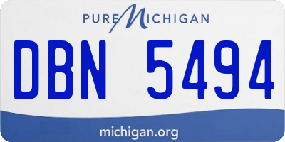 MI license plate DBN5494