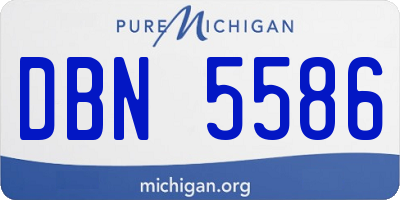 MI license plate DBN5586