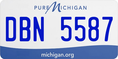 MI license plate DBN5587