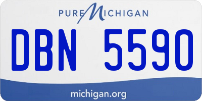 MI license plate DBN5590