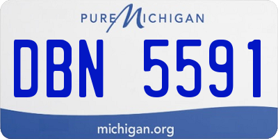 MI license plate DBN5591