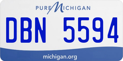 MI license plate DBN5594