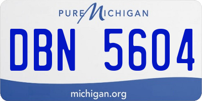 MI license plate DBN5604