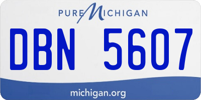 MI license plate DBN5607
