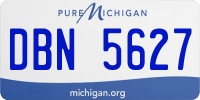 MI license plate DBN5627