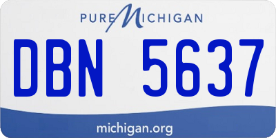 MI license plate DBN5637