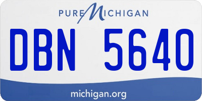 MI license plate DBN5640