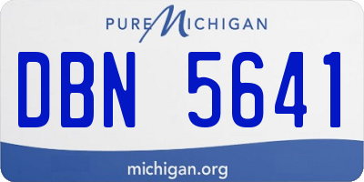 MI license plate DBN5641