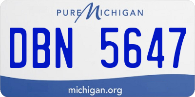 MI license plate DBN5647