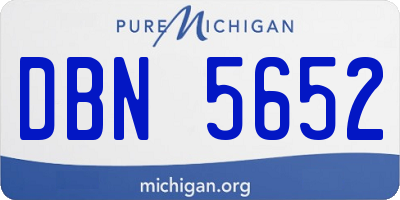 MI license plate DBN5652