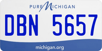MI license plate DBN5657