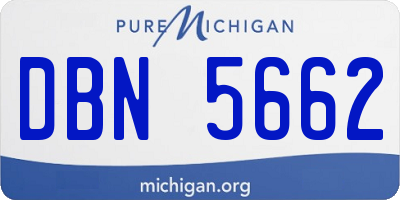 MI license plate DBN5662