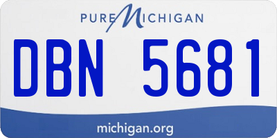 MI license plate DBN5681