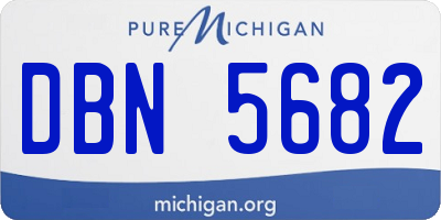 MI license plate DBN5682