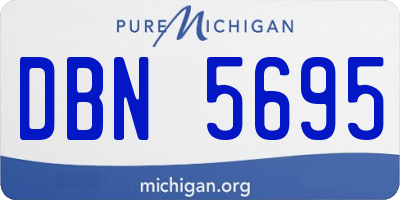 MI license plate DBN5695