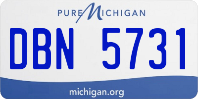 MI license plate DBN5731