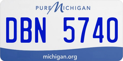 MI license plate DBN5740