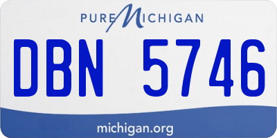 MI license plate DBN5746