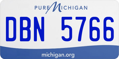 MI license plate DBN5766
