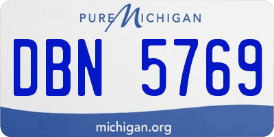 MI license plate DBN5769