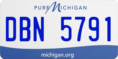 MI license plate DBN5791