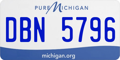 MI license plate DBN5796