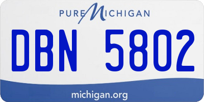 MI license plate DBN5802