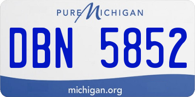 MI license plate DBN5852