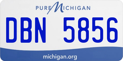 MI license plate DBN5856