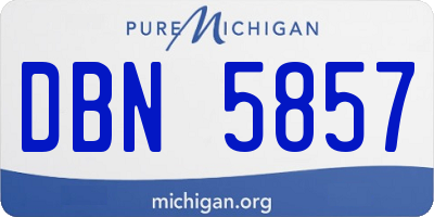 MI license plate DBN5857