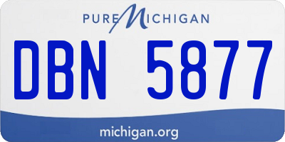 MI license plate DBN5877