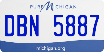 MI license plate DBN5887