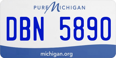 MI license plate DBN5890