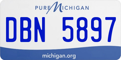 MI license plate DBN5897
