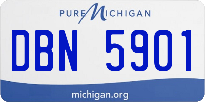MI license plate DBN5901
