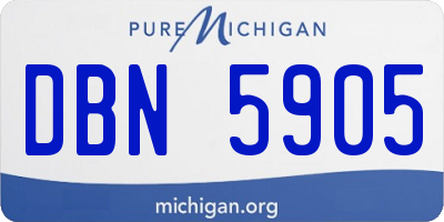 MI license plate DBN5905