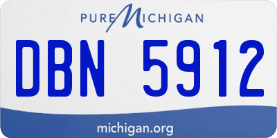 MI license plate DBN5912
