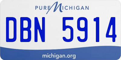 MI license plate DBN5914