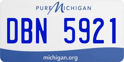 MI license plate DBN5921
