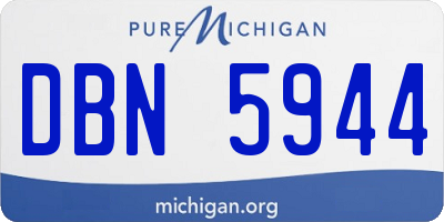 MI license plate DBN5944