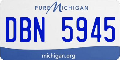 MI license plate DBN5945